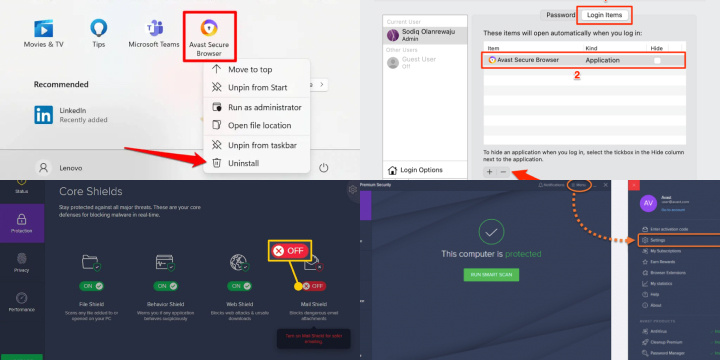 Disabling Avast Secure Browser for Temporary Use Disabling Avast Secure Browser for Temporary Use