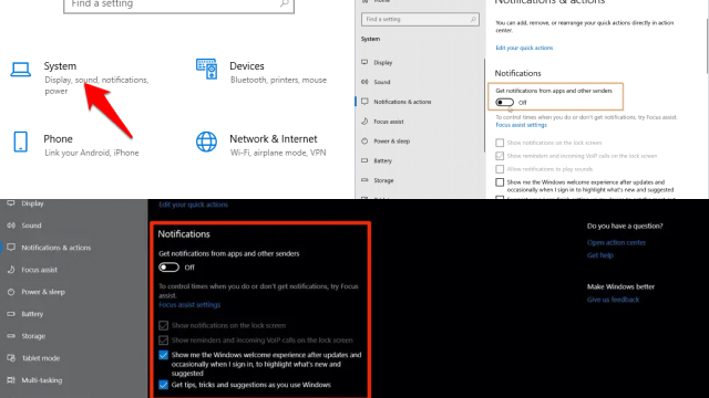 Method 2: Disable All Notifications in Windows 10 Settings Method 2: Disable All Notifications in Windows 10 Settings