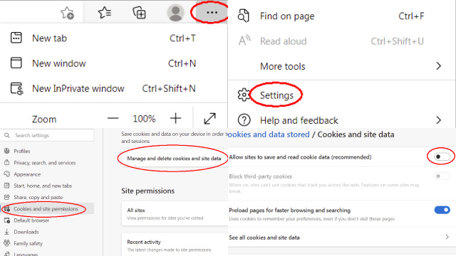 Enabling or Disabling Cookies in Microsoft Edge Enabling or Disabling Cookies in Microsoft Edge