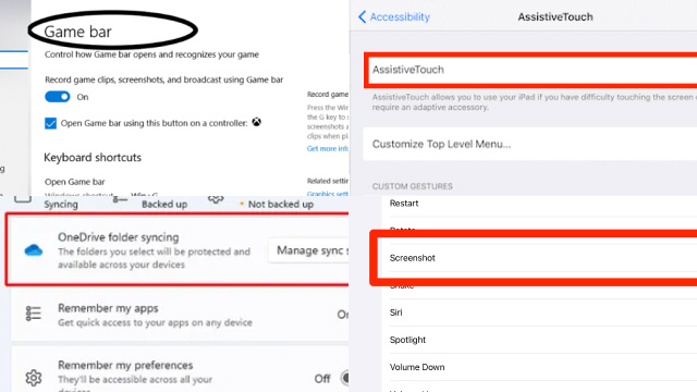Setting up and customizing your screenshot settings Setting up and customizing your screenshot settings