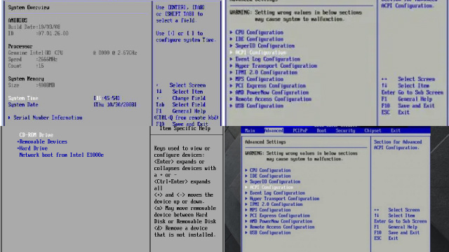 Navigating the BIOS Menu Navigating the BIOS Menu